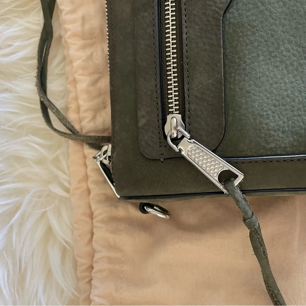 Rebecca Minkoff Olive Green Mini Crossbody with Silver Hardware - Picture 4 of 5